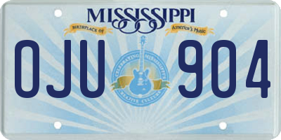 MS license plate OJU904