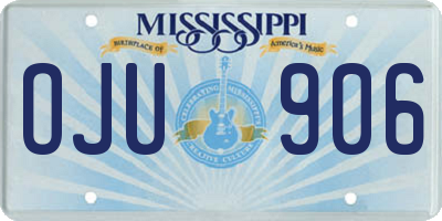 MS license plate OJU906