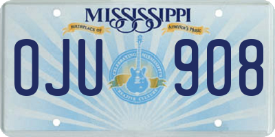 MS license plate OJU908