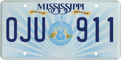 MS license plate OJU911