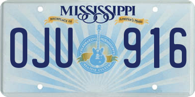 MS license plate OJU916