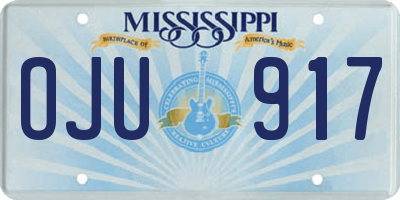 MS license plate OJU917