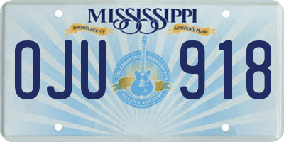 MS license plate OJU918