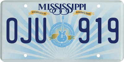 MS license plate OJU919