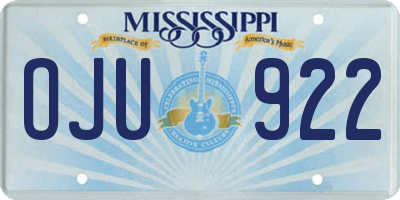 MS license plate OJU922