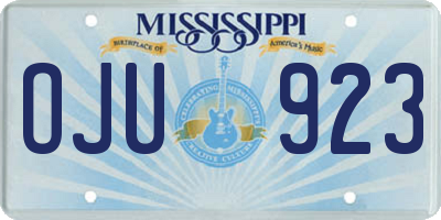 MS license plate OJU923