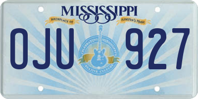 MS license plate OJU927