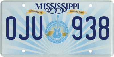 MS license plate OJU938