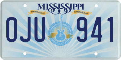 MS license plate OJU941