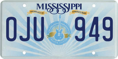 MS license plate OJU949