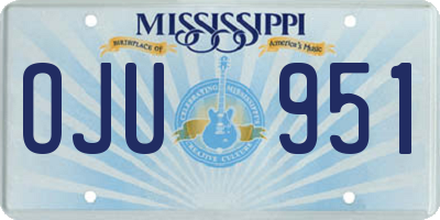 MS license plate OJU951