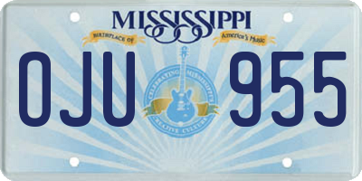 MS license plate OJU955