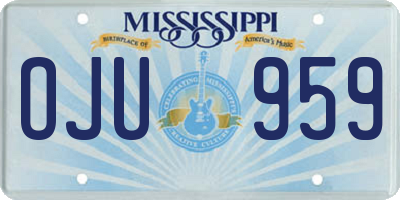 MS license plate OJU959