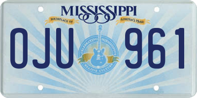 MS license plate OJU961