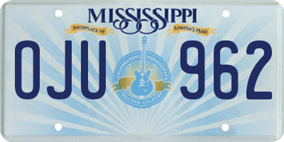 MS license plate OJU962