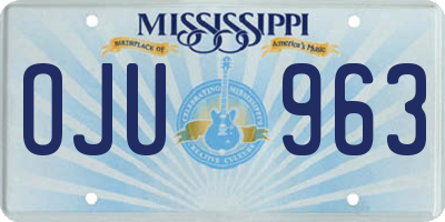 MS license plate OJU963