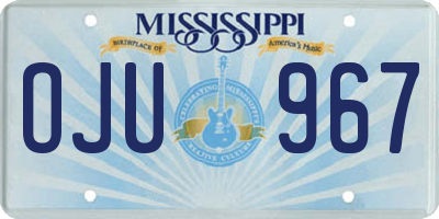 MS license plate OJU967