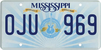 MS license plate OJU969