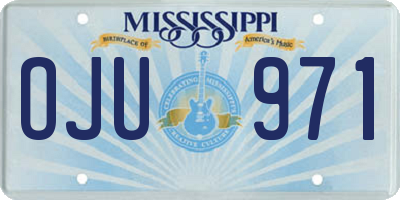 MS license plate OJU971