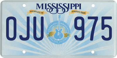 MS license plate OJU975
