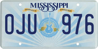 MS license plate OJU976