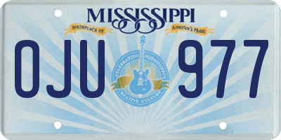 MS license plate OJU977