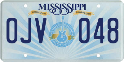MS license plate OJV048