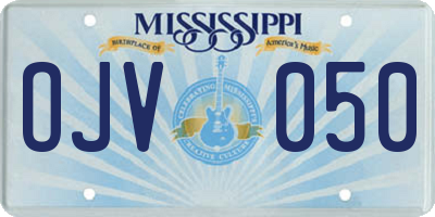 MS license plate OJV050