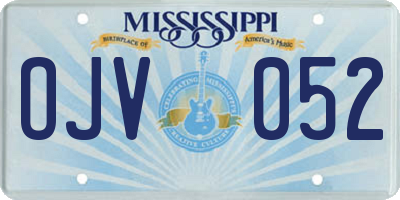 MS license plate OJV052