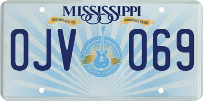 MS license plate OJV069