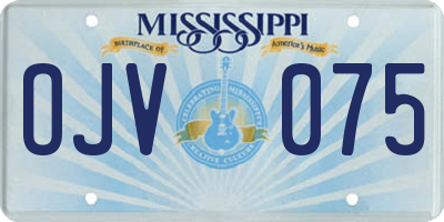 MS license plate OJV075