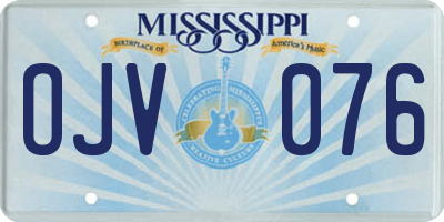 MS license plate OJV076