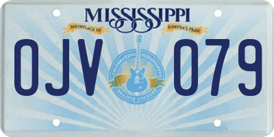 MS license plate OJV079