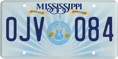 MS license plate OJV084