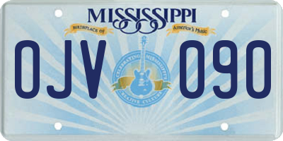 MS license plate OJV090