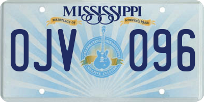 MS license plate OJV096