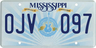 MS license plate OJV097