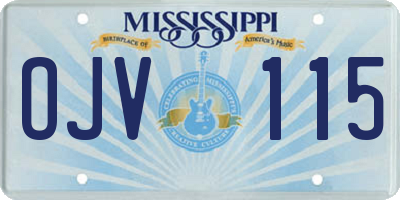 MS license plate OJV115