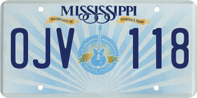 MS license plate OJV118