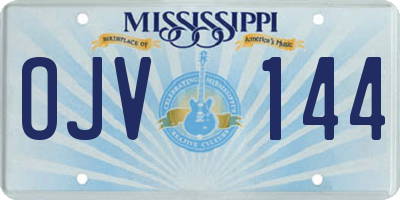MS license plate OJV144