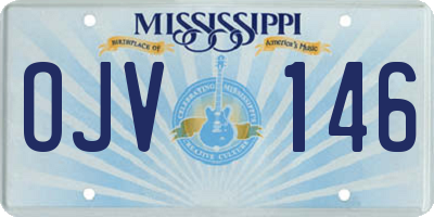 MS license plate OJV146