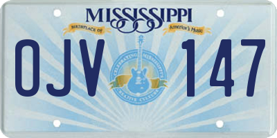 MS license plate OJV147