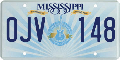 MS license plate OJV148