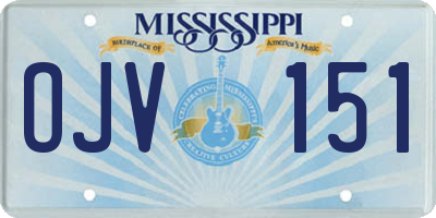 MS license plate OJV151