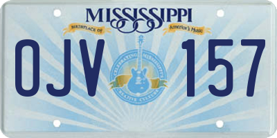 MS license plate OJV157