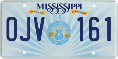 MS license plate OJV161