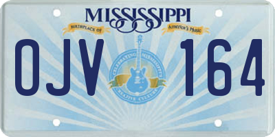 MS license plate OJV164