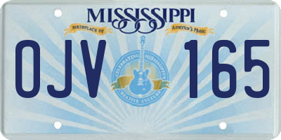 MS license plate OJV165