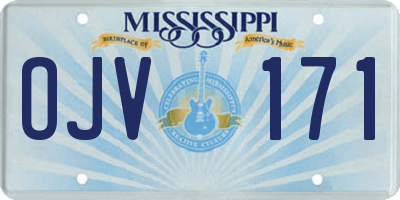 MS license plate OJV171
