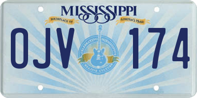 MS license plate OJV174
